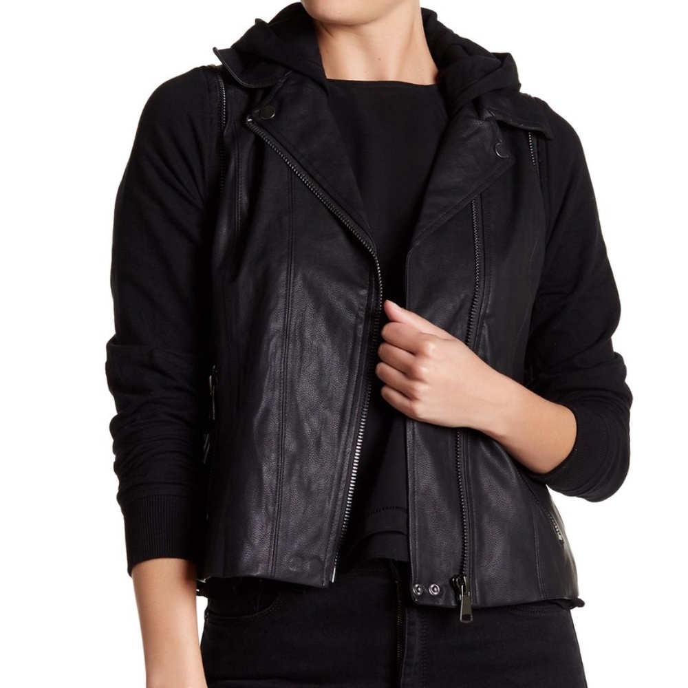 Leather Vested Jacket